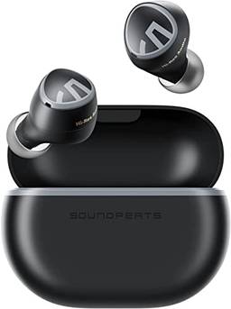 SoundPEATS Mini HS Fones de ouvido sem fio - Áudio de alta resolução com LDAC, microfone com cancelamento de ruído AI, conexão multiponto, 36 horas, fones de ouvido Bluetooth 5.3 (amarelo)