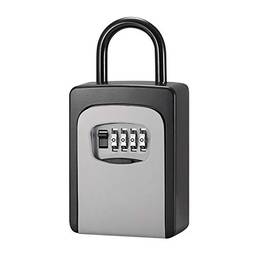 Caixa de chave segura com tampa protetora contra poeira, Não há necessidade de instalação de combinação de 4 dígitos, Caixa de armazenamento de chave de senha, Caixa de cadeado com chave com código, Queenser