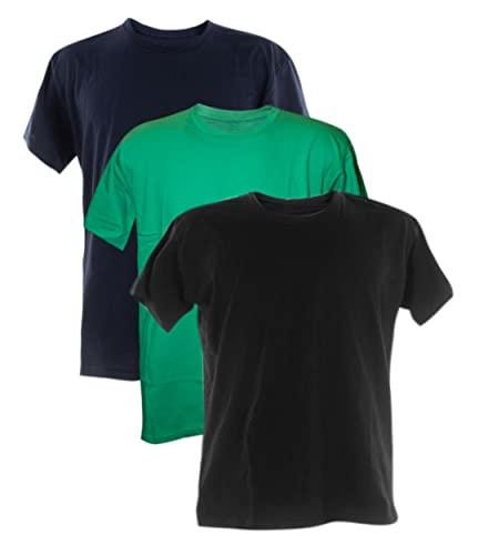 Kit 3 Camisetas PLUS SIZE 100% Algodão (Bandeira, Preto, Marinho, XGG)
