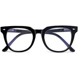 Óculos bloqueio de luz azul clássicos feminino e masculino, Óculos Anti-fadiga Ocular Transparente UV400 para jogos / TV / telefone (preto)