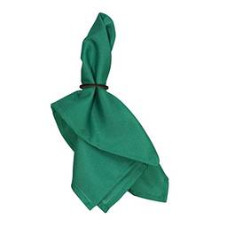 Kit 8 Peças Guardanapo de Tecido Liso Verde Bandeira com Bainha para Mesa Posta