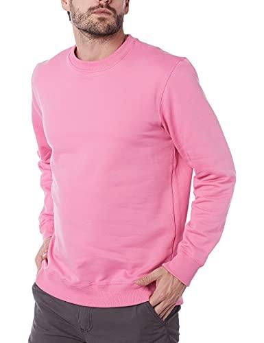 Blusão Básico Em Moletom Masculino Modelagem Comfort Hering, Rosa Claro, XP