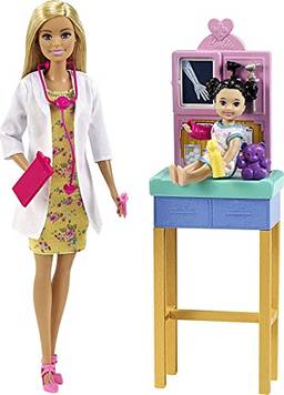 Barbie Profissões, Conjunto Pediatra Loira