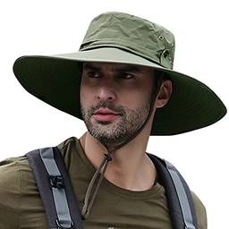 Chapéu de sol, Moniss Chapéu de sol de aba larga proteção UV chapéu de balde dobrável para pesca caminhada acampamento 12 cm aba