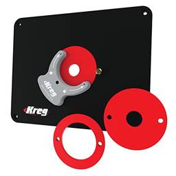 Kreg PRS4036 Placa de inserção de mesa de precisão com anéis Level-Loc, compatível com Porter-Cable e Bosch