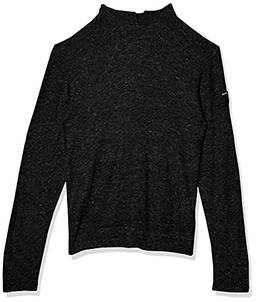 Suéter pullover capuz nylon e bolso canguru, Replay, Masculino, Preto, M