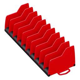 Ernst Manufacturing Organizador de alicate antiderrapante premium Plier Pro, comporta 10 ferramentas de qualquer tamanho, base de borracha mantém as ferramentas no lugar (modelo 5500), vermelho