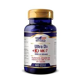 Vitamina K2 60mcg + Vitamina D3 2000UI Vitgold 60 caps.