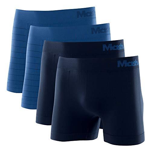 Cuecas Boxer Sem Costura, Mash, Masculino, Azul Royal Azul Marinho, GG