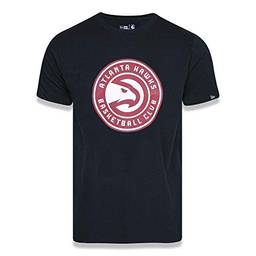 Camiseta New Era Tshirt Atlanta Hawks masculino, Preto, P