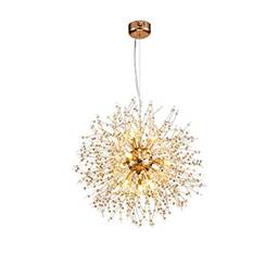 VELIHOME Lustre de leão moderno de LED em formato redondo Sputnik Fogos de artifício luminária de teto para sala de estar em casa 8 cabeças: 302518,5 9 cabeças: 362525