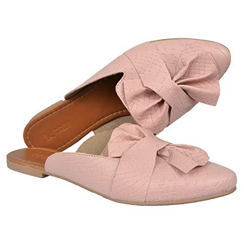 Sapato Sofisticado Mule Maunela Marques Tendência Moda Feminina vestuário adulto:36;cor:rosa