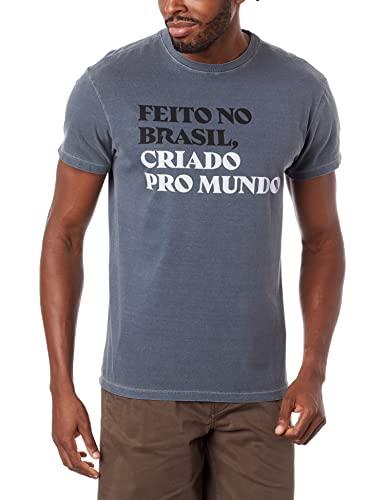 Camiseta Estampada Criado No Br Feito Pr, Reserva, Masculino, Fuligem, GG
