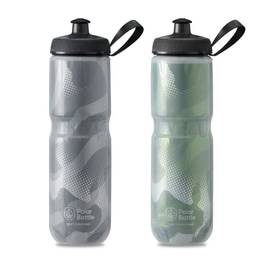 Polar Bottle - Embalagem com 2 contensores esportivos isolados - 680 g, carvão e oliva