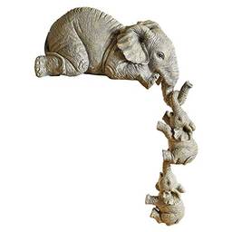 Escultura de resina de elefante, estátua de animal decoração de casa escritório sala de estar estante resina ornamento decorativo ornamento criativo
