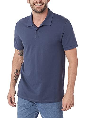 Camisa polo piquet regular básica, Hering, Masculino, Azul Indigo, M