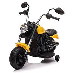 Motocicleta Elétrica Amarela, Bang Toys