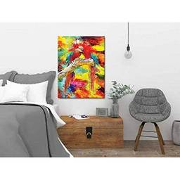 Quadro Decorativo Grande Abstrato Araras Colorful - 200x135cm