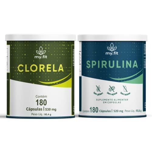 Kit Algas Premium, Spirulina + Clorela, 360 Cápsulas - My Fit