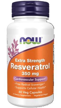 NOW Foods - Força extra do resveratrol 350 mg - 60 cápsulas vegetais