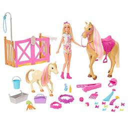 Conjunto Barbie com Cavalo Penteados Divertidos Mattel