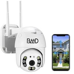 BAAD Câmera Ip Speed Dome HD 1080p Ptz Wifi, prova d'água IP66 com intercomunicador bidirecional rastreamento de movimento e alerta push