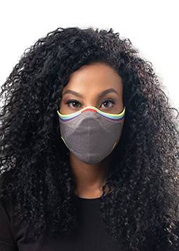Máscara Fiber Knit Sport + Filtro de Proteção + Suporte (Cinza Pride, M)