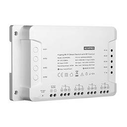 4-gang Wi-Fi Smart Switch com RF Control Módulo de switch de automação residencial de 4 vias compatível com Alexa Home