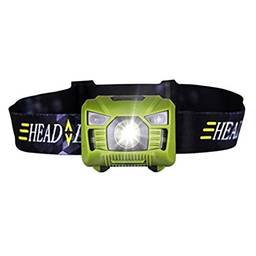 Lanterna de cabeça recarregável por USB da Vosarea ultraleve confortável, super brilhante, à prova d'água, perfeita para corrida, acampamento, caminhada, pesca, leitura, ciclismo