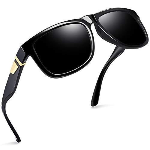 Joopin Unissex Óculos Polarizados Homens Mulheres Praça Óculos de Sol UV Bloqueio (Lustro Retrô Simples Embalagem)
