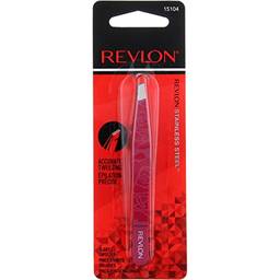 Revlon Designer Collection Pinça de ponta inclinada, aço inoxidável (as cores podem variar)