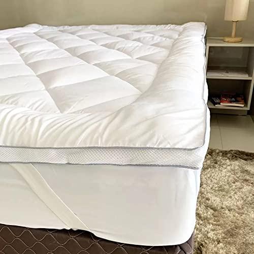 Pillow Top Toque de Plumas Casal 1,38x1,88 - Appel - Branco