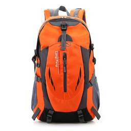 Mochila de viagem de nylon impermeável de qualidade para homens escaladas, mochila escolar, Laranja, G