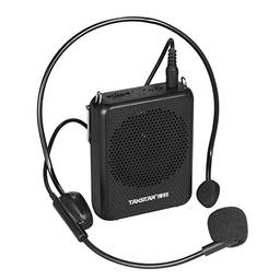 Snario Amplificador de som E126A portátil recarregável mini amplificador de voz com microfone de cabeça com fio e cós para ensinar apresentação de treinamento de canto