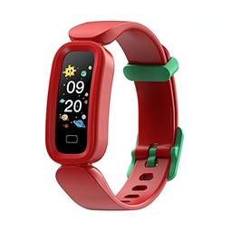 SZAMBIT Kids Smartwatch Fitness Pulseira Corporal Monitoramento de Frequência Cardíaca Pressão Arterial Relógio Inteligente para Presente Infantil (vermelho)