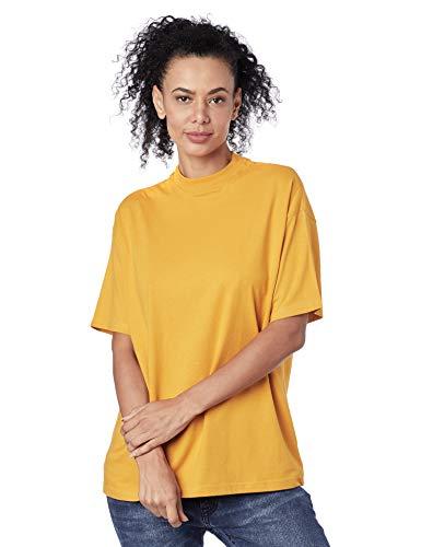 Camiseta Básica, Hering, Feminino, Amarelo, XP