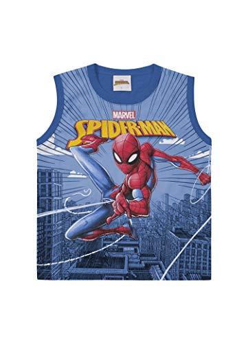 Camiseta Regata Spider-Man, Fakini, Meninos, Azul Escuro, 2