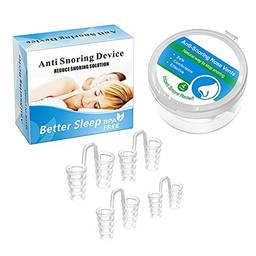 Henniu 4 pçs/conjunto anti-ronco clipe nasal silicone solução para ronco dispositivo para dormir dilatadores nasais