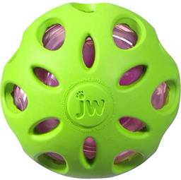 JW Bola Crackle Ball Para Cães, Verde, Grande