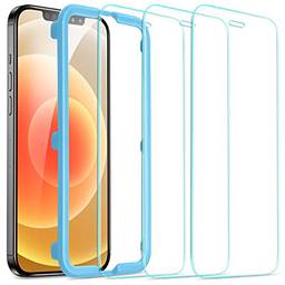 ESR Protetor de tela de vidro temperado para iPhone 12 pro [Easy Installation Frame] [Case-friendly] Protetor de tela de vidro temperado premium para iPhone 12 pro 2020, [3-Pack]