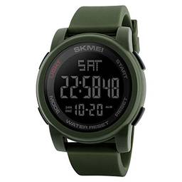 Relógio Masculino Esportivo Digital Impermeável 1257?Verde-Caixa para presente personalizada com gravação gratuita…