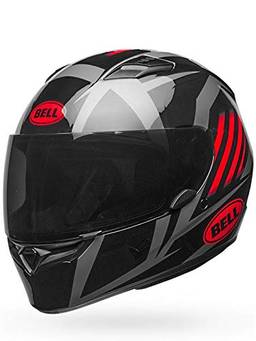 Capacete Bell Helmets Qualifier Blaze Gloss Black Red Titanium 56