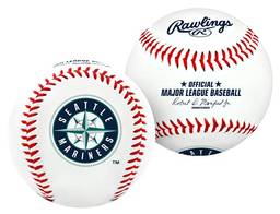 Rawlings MLB Seattle Mariners logotipo do time beisebol, oficial, branco