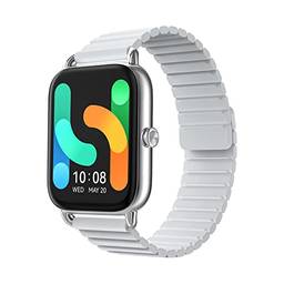 HAYLOU RS4 Plus Smartwatch, 1,78" AMOLED tela sensível ao toque para homens e mulheres, SpO2, monitor de frequência cardíaca, monitor de sono, 100+ Modelos Esportivos, IP68 à prova d'água, Relógio inteligente para Android iOS (Prata)