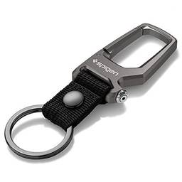 Spigen Carabiner Keychian clipe para porta-chaves, porta-chaves para carro, porta-chaves para abridor de garrafas - Gunmetal