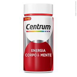 Centrum Multivitamínico Energia Corpo & Mente Para Homem e Mulher com Cafeína vinda do Guaraná e as Vitamina B6 e B12 do Complexo B, Não Contém Glúten, Com 60 Cápsulas