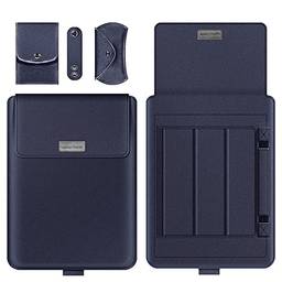 QIUMING Bolsa para laptop 11/12/13/14/15/16 polegadas capa para notebook bolsa fina com armazenamento de mouse e alça de cabo (cor: azul, tamanho: 13/14)