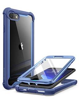 i-Blason Ares projetado para iPhone SE 2020 Case/iPhone 8 Case/iPhone 7 Case, [Protetor de tela embutido] Capa resistente transparente de corpo inteiro para iPhone 8 / iPhone 7 (azul)