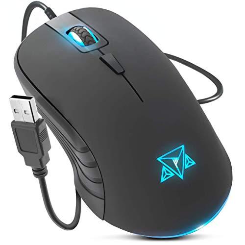 Mouse Gamer PC Adamantiun Katana AD-100 Usb 6000dpi Sensor Óptico Pixart Ambidestro Preto Fosco