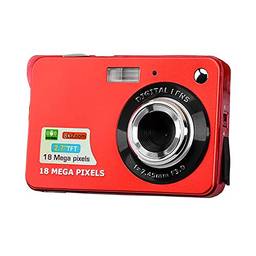 Câmera digital mini câmera de bolso 18MP 2,7 polegadas tela LCD 8x zoom captura de sorriso anti-vibração com bateria vermelha